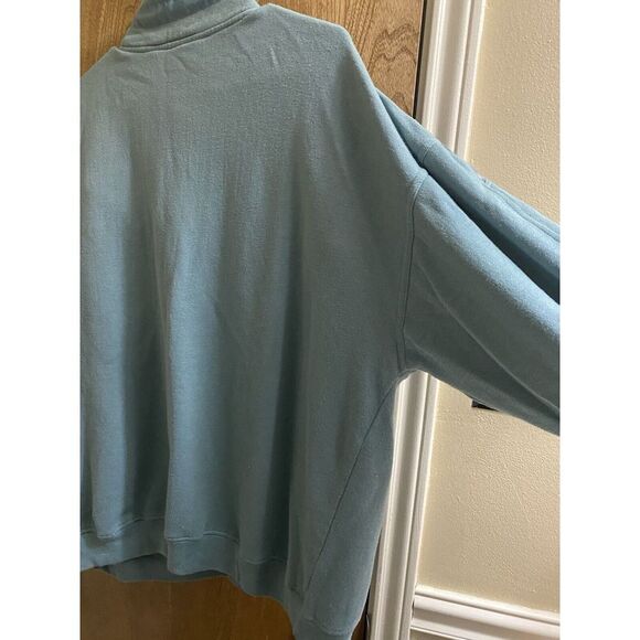 Vintage Bobbie Brooks Sweatshirt Womens XL Blue Aztec 1/4 Zip 90s Grandma - Picture 10 of 11